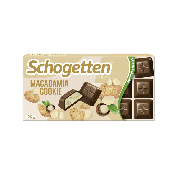 Schogetten šokolaad makadaamiapähkli ja küpsisetükkidega 100g