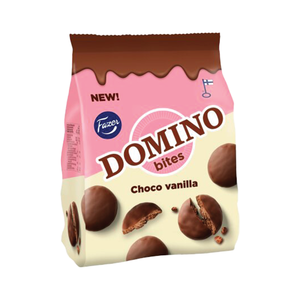 Fazer Domino Kakaoküpsised vanilje 185g