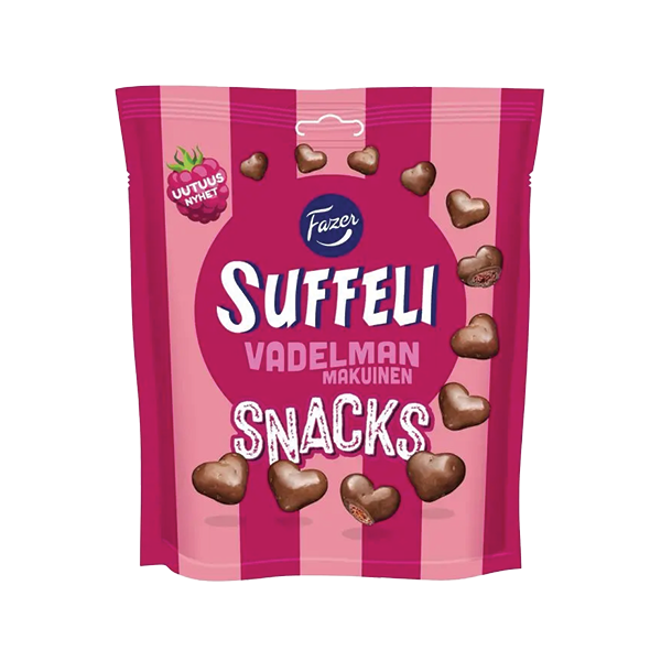 Fazer Suffeli Snacks Vaarika kommikott 140g