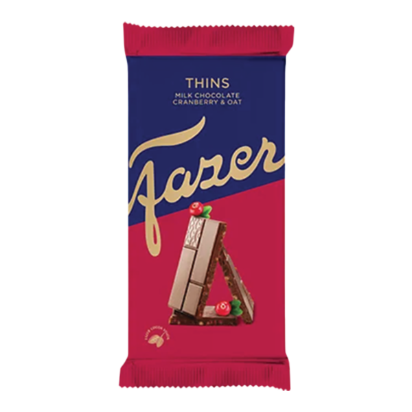 Karl Fazer Thins piimašokolaad jõhvikate ja õhitud kaeraga 95g