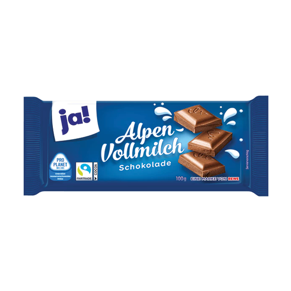 Ja! Alpi piimašokolaad 100g