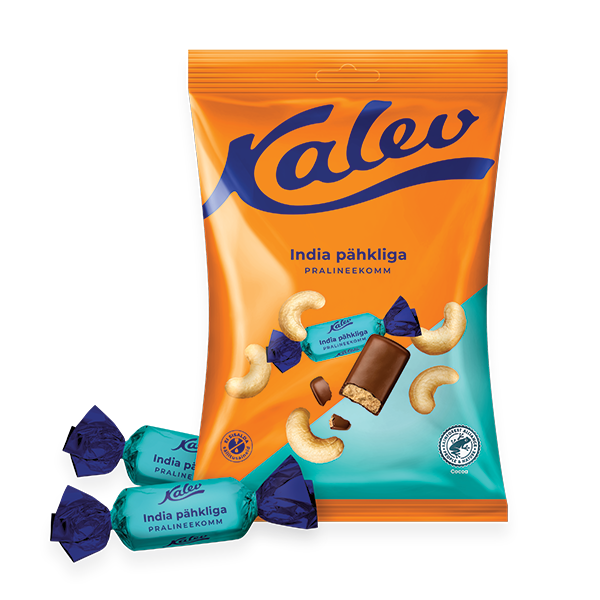 Kalev pralineekommid india pähkliga 175g P