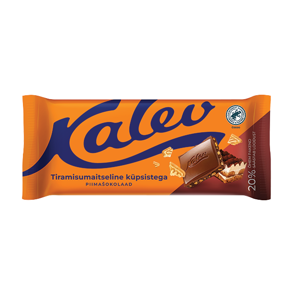 Kalev tiramisumaitseline piimašokolaad küpsisega 100g P