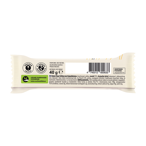 Kalev Vana Tallinn martsipanibatoon 40g P