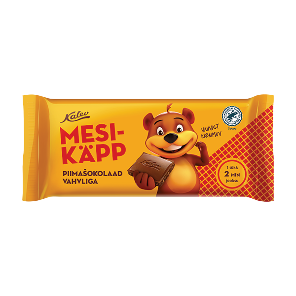 Mesikäpp piimašokolaad vahvliga 100g