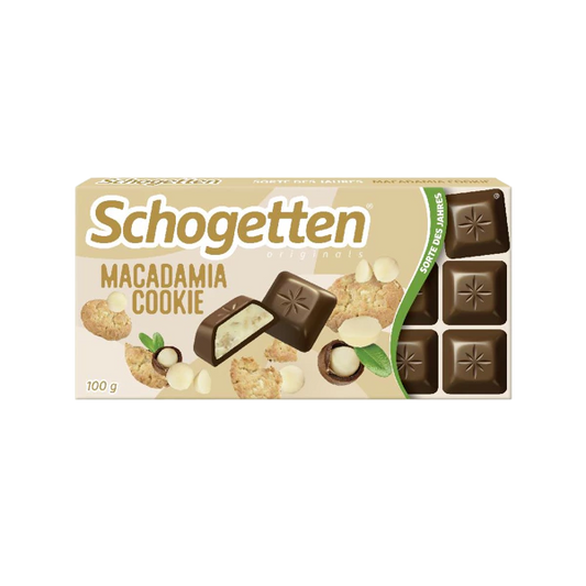 Schogetten šokolaad makadaamiapähkli ja küpsisetükkidega 100g
