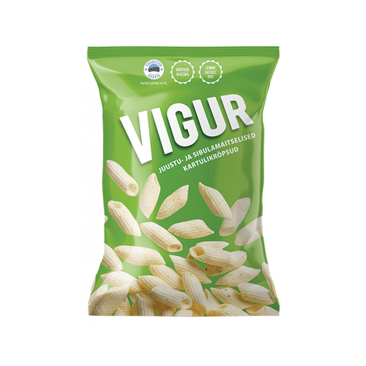 Vigur kartulikrõpsud juustu ja sibulaga 90g