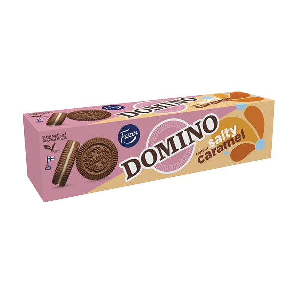 Domino soolakaramellimaitselise täidisega kakaoküpsised 175g