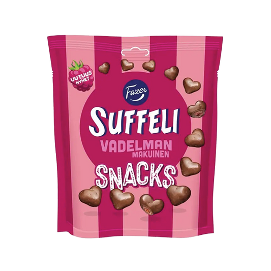 Fazer Suffeli Snacks Vaarika kommikott 140g