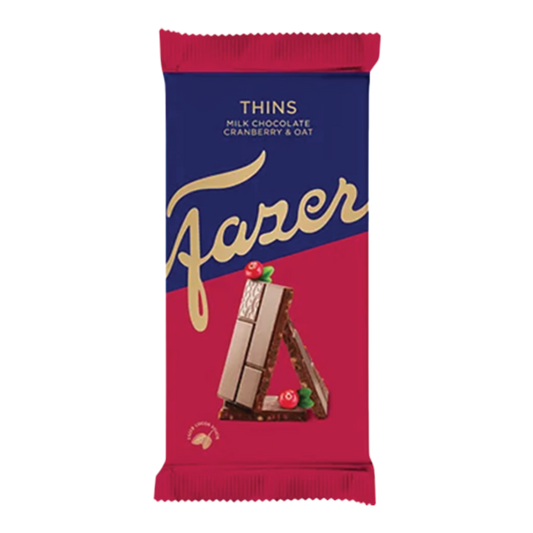 Karl Fazer Thins piimašokolaad jõhvikate ja õhitud kaeraga 95g
