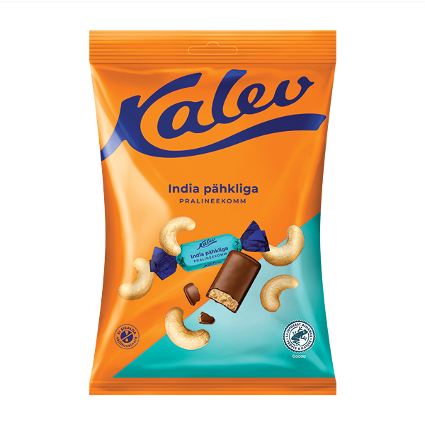 Kalev pralineekommid india pähkliga 175g P