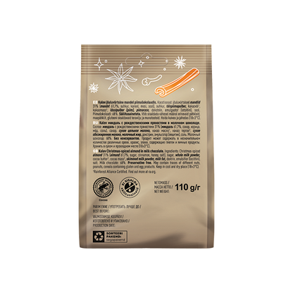 Kalev jõuluvürtsine mandel piimašokolaadis 110g