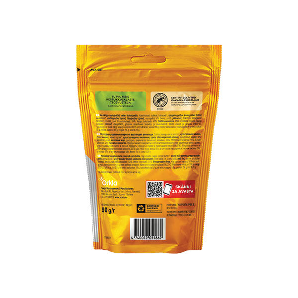 Mesikäpp Supernommid maisipallid kahes šokolaadis 90g