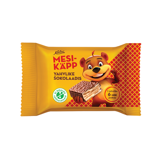 Mesikäpp vahvlike šokolaadis 40g P