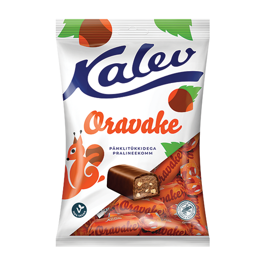 Kalev Oravake pähklitükkidega pralineekomm 175g