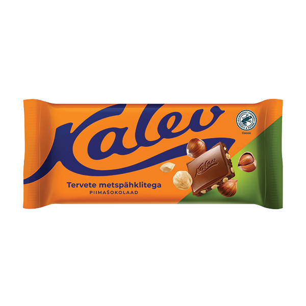 Kalev piimašokolaad tervete metspähklitega 100g