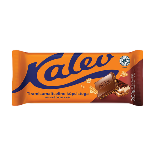 Kalev tiramisumaitseline piimašokolaad küpsisega 100g P