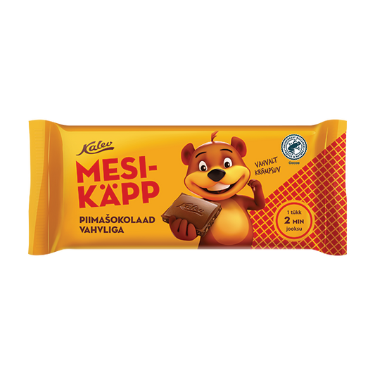 Mesikäpp piimašokolaad vahvliga 100g
