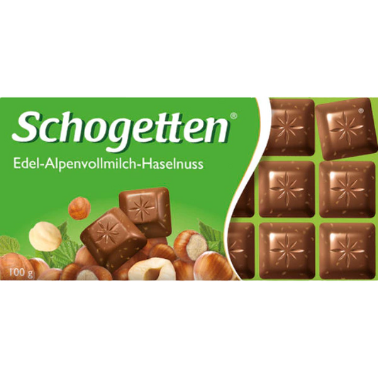 Schogetten piimašokolaad sarapuupähklitega 100g