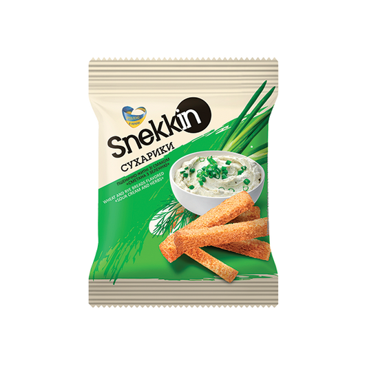 Snekkin hapukoore-ürtidega nisu- ja rukkileivakrõpsud 110g